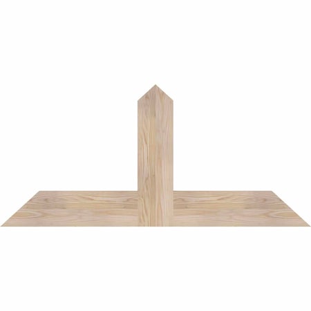 Ekena Millwork Portland Smooth Timber Gable Bracket, Douglas Fir, 48"W x 22"H x 1 1/2"D x 5 1/2"F, 11/12 Pitch GBW048X22X0206POR00SDF